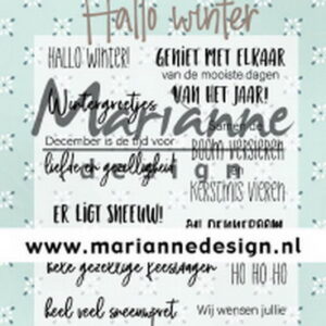 Clear stamp Hallo winter by Marleen  CS 1036
