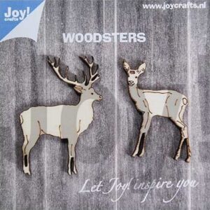 Joy! Woodsters houten figuren (2) hertjes	 : 6320/0010
