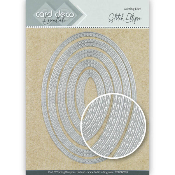 CDECD0028 Card Deco Essentials Cutting Dies Stitch Ellipse Findit Trading