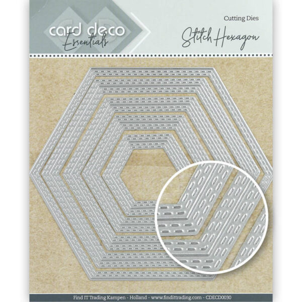CDECD0030 Card Deco Essentials Cutting Dies Stitch Hexagon Findit Trading