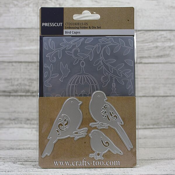 Presscut Embossing Folder & Die Set - Bird Cages  CT20180815-05