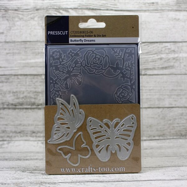 Presscut Embossing Folder & Die Set - Butterfly Dreams  CT20180815-06