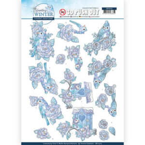 3D Pushout - Yvonne Creations - Sparkling Winter - Winter Birds SB10404