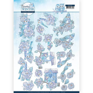 3D Knipvel - Yvonne Creations - Sparkling Winter - Winter Bird CD11403