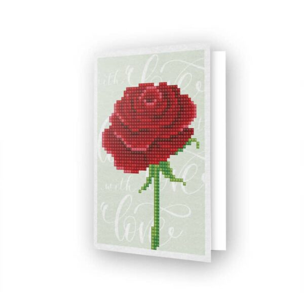 DDG.017 Diamond Dotz® - Greeting Card LOVE ROSE Diamond Dotz
