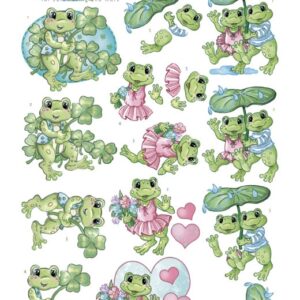 3D Knipvel - Yvonne Creations - Frog Greetings  CD11411
