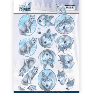 CD11406 3D Knipvel - Amy Design - Winter Friends - Winter Wolves