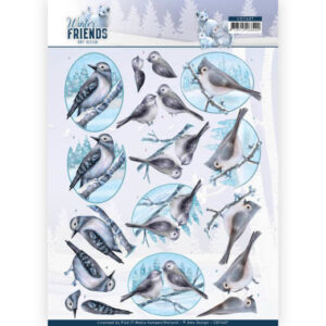 CD11407 3D Knipvel - Amy Design - Winter Friends - Sparkling Birds