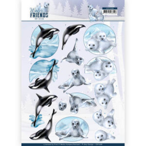 CD11408 3D Knipvel - Amy Design - Winter Friends - Sparkling Sealife