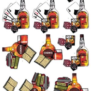 3D Knipvel - Yvon's Art - Cognac and Whiskey  CD11442
