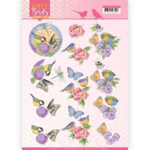 3D Knipvel - Jeanine's Art - Happy Birds - Geurende bloemen CD11323