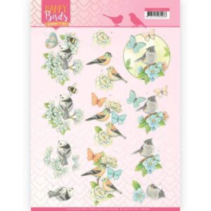 3D Knipvel - Jeanine's Art - Happy Birds - Blauwe dans  CD11321