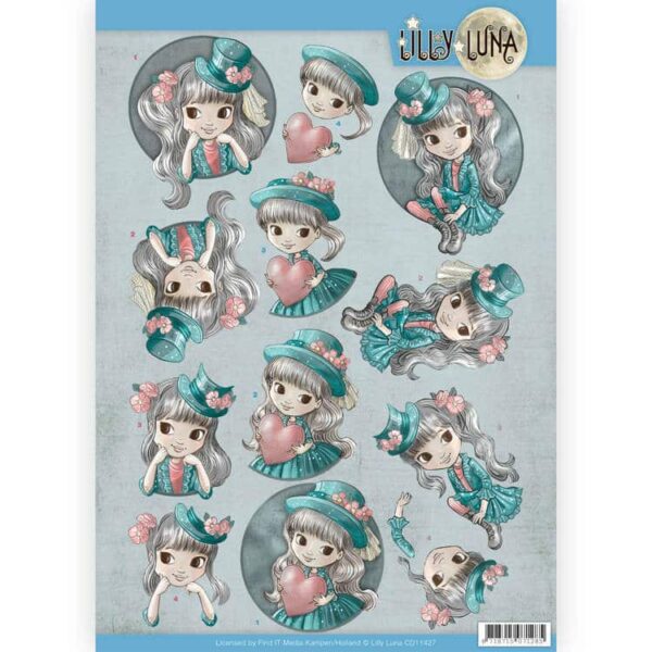 CD11427 3D Knipvel - Lilly Luna - Stijlvol en fantastisch