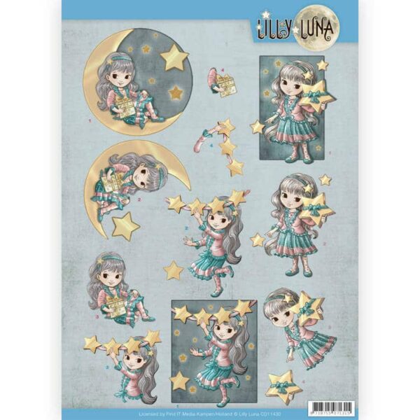 CD11430 3D Knipvel - Lilly Luna - Straal als een ster