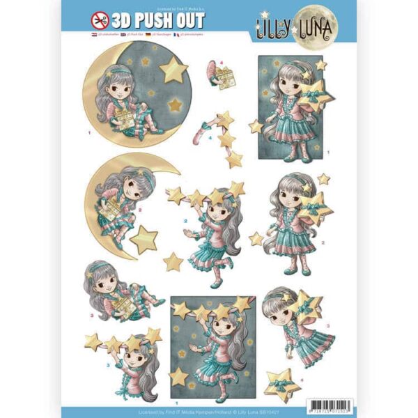 SB10421 3D uitdrukvel - Lilly Luna - Straal als een ster