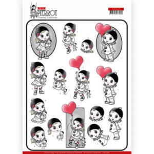 3D cutting sheet - Yvonne Creations - Petit Pierrot - With Love CD11467