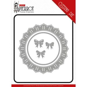 Dies - Yvonne Creations - Petit Pierrot - Lace circle and bows  YCD10198