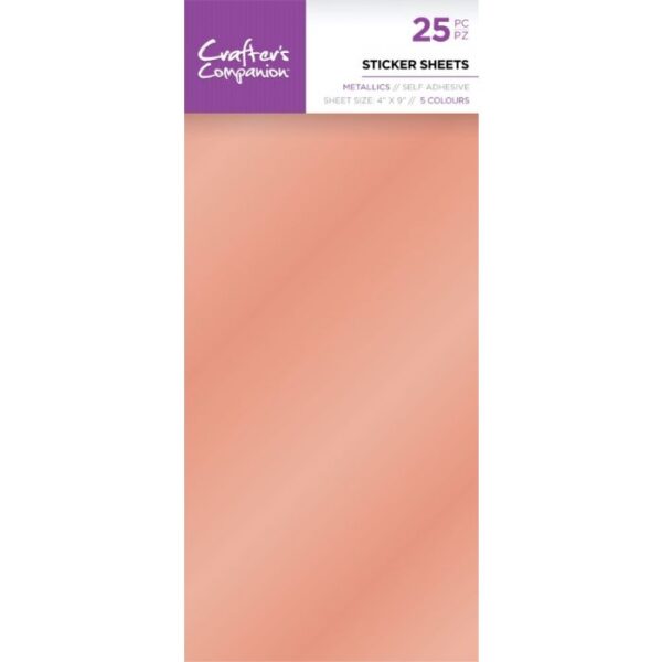 Crafter's Companion METALLICS Self Adhesive Sticker Sheets cc-sass-met  cc-sass-met