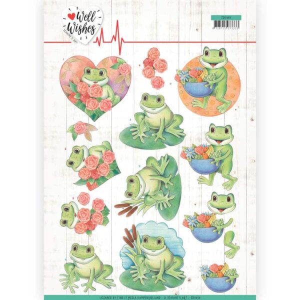 3D Cutting sheet - Jeanine's Art - Well Wishes - Frogs CD11459
