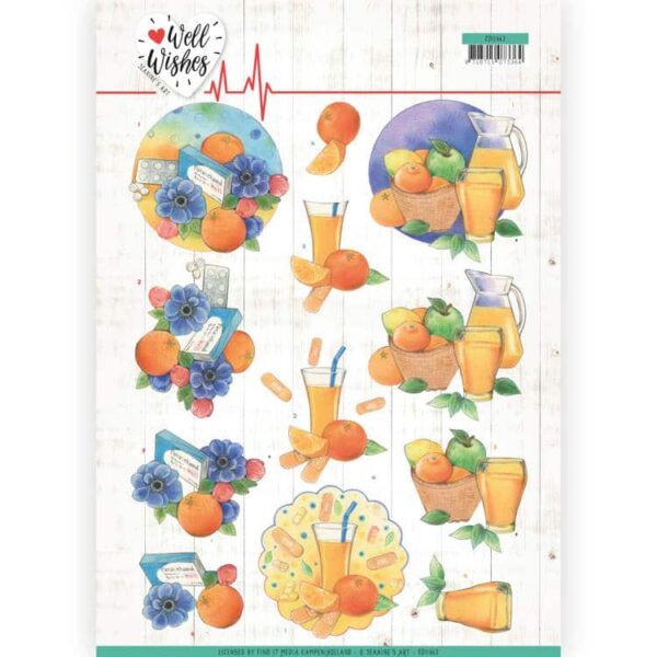 3D Cutting sheet - Jeanine's Art - Well Wishes - Pills and Vitamins CD11462