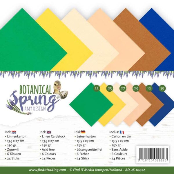 Linen Cardstock Pack - 4K - Amy Design - Botanical SpringAD-4K-10022