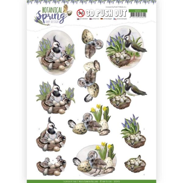 3D Pushout - Amy Design - Botanical Spring - Lapwing SB10436