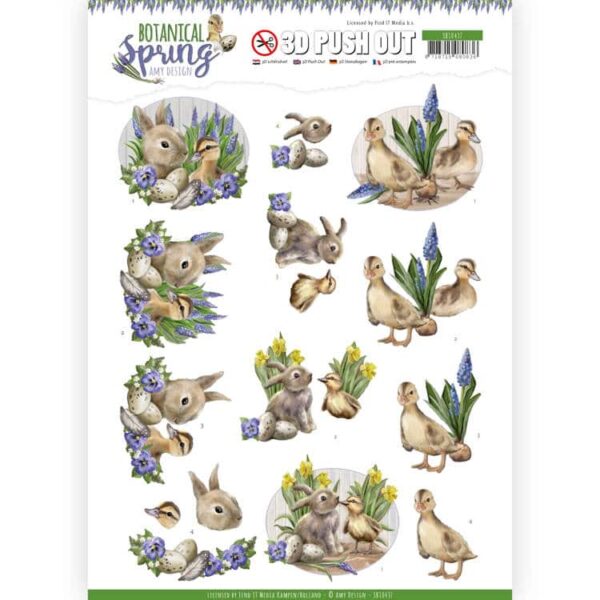 3D Pushout - Amy Design - Botanical Spring - Best Friends SB10437