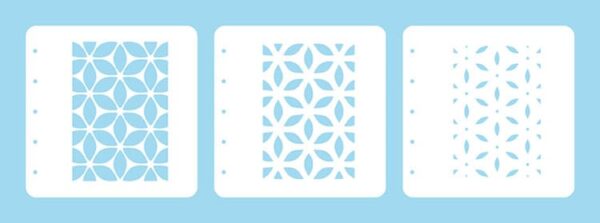 LCSF001 Layered combi stencil set (set of 3) Flower Nellie Snellen