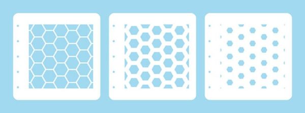 LCSH001 Layered combi stencil set (set of 3) Honeycomb