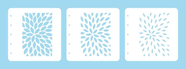 LCSS001 Layered combi stencil set (set of 3) Sunburst