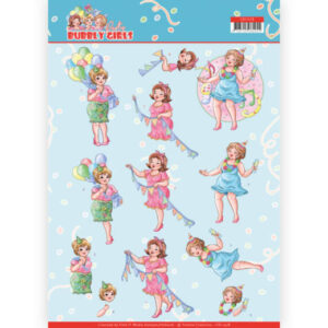 3D cutting sheet - Yvonne Creations - Bubbly Girls - Party - Party Time CD11478