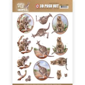 3D Pushout - Amy Design - Wild Animals Outback - Kangaroo SB10442 - HJ18201
