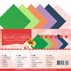 Linen Cardstockset Pack - 4K - Precious Marieke Delicate Flowers PM-4K-10025