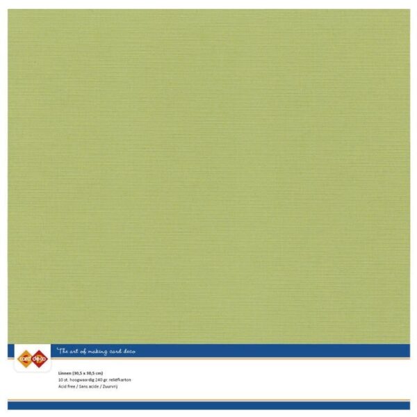 Linen Cardstock - SC - Avocado Green LKK-SC54