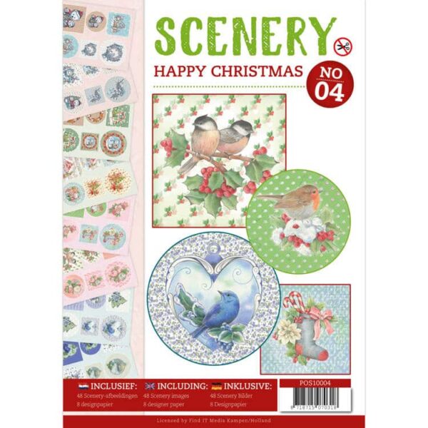 Push Out boek Scenery 4 - Happy Christmas POS10004