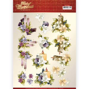 3D cutting sheet - Precious Marieke - Touch of Christmas - Candles CD11502
