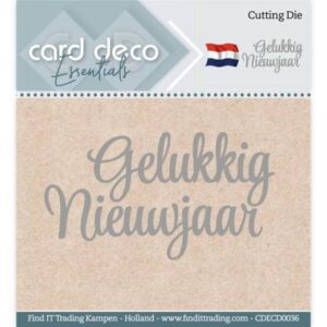 Card Deco Essentials - Cutting Dies - Gelukkig Nieuwjaar CDECD0036