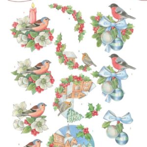 3D Cutting Sheet - Jeanine's Art - Christmas Birds CD11363