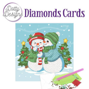 Dotty Designs Diamonds Cards - Two Snowmen dddc1003