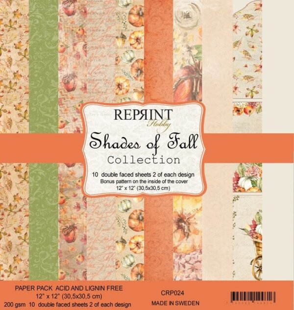 Reprint Shades of Fall Collection 12x12 Inch Paper Pack (CRP024)