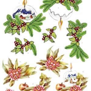 3D Cutting Sheet - Yvon's Art - Christmas Candle Yvon's Art CD11553