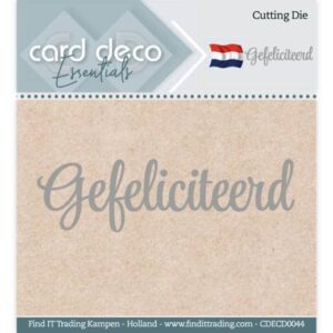 Card Deco Essentials - Cutting Dies - Gefeliciteerd Card Deco Essentials CDECD0044