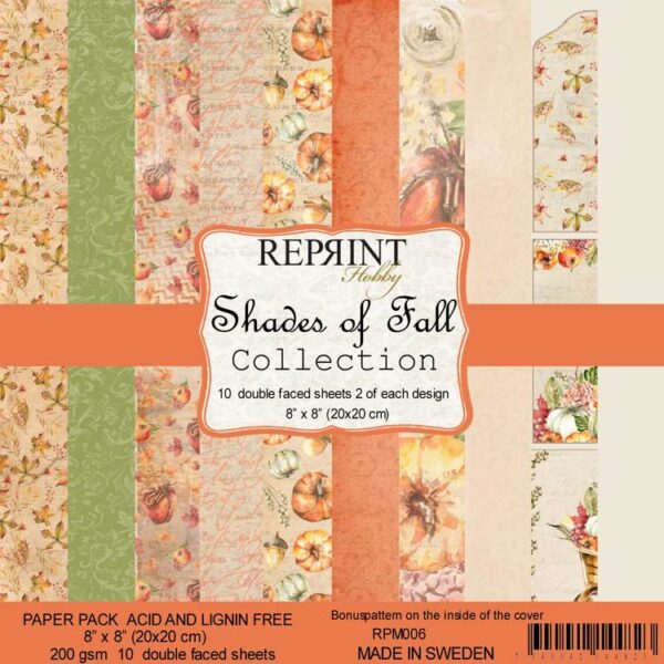 RPM006 Paperpack size 8x8 200gsm Shades of Fall Collection Reprint