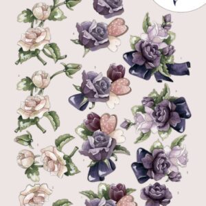 3D Cutting Sheet - Precious Marieke - Pink Roses CD11451