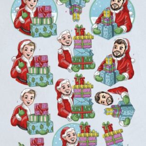 3D Cutting Sheet - Yvonne Creations - Big Guys Christmas CD11533