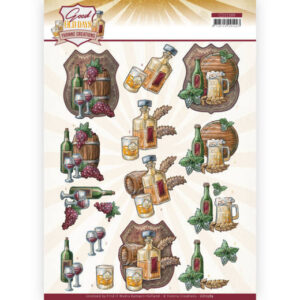 3D cutting sheet - Yvonne Creations - Good old day's - Whiskey CD11589