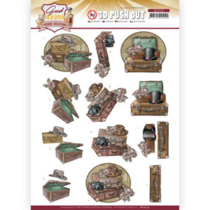 3D Push Out - Yvonne Creations - Good old day's - Suitcase  SB10509