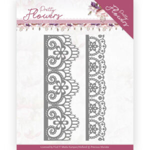 Dies - Precious Marieke - Pretty Flowers - Lace Border PM10189