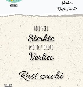 DCTCS001 Dutch Condolence Text Clear Stamps nr. 1 Heel veel sterkte