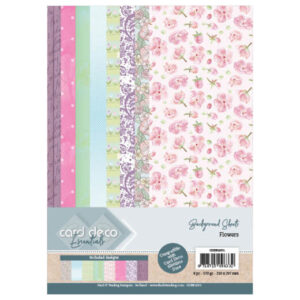 Card Deco Essentials Back Ground Sheets - Flowers CDEBG001